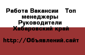 Работа Вакансии - Топ-менеджеры, Руководители. Хабаровский край